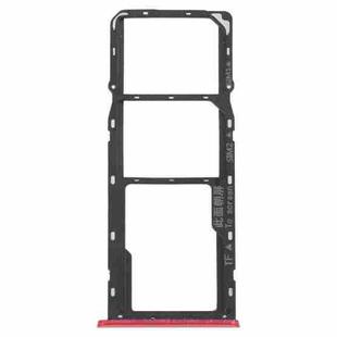 For OPPO Realme C3 RMX2027, RMX2020, RMX2021  SIM Card Tray + SIM Card Tray + Micro SD Card Tray (Red)