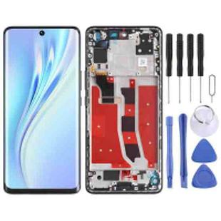 Original OLED LCD Screen for Honor V40 Lite Digitizer Full Assembly with Frame(Black)