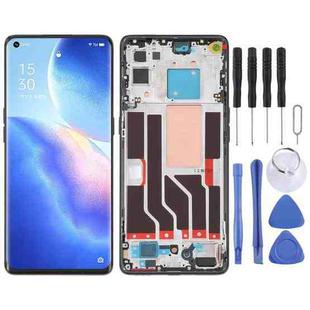 Original LCD Screen For OPPO Reno5 Pro 5G Digitizer Full Assembly with Frame (Black)