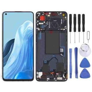 Original LCD Screen For OPPO Reno7 5G China PFJM10 Digitizer Full Assembly with Frame (Black)