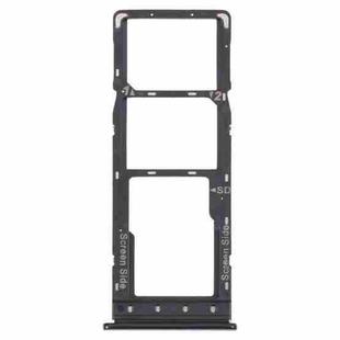 For Infinix Smart 4c/Smart 4 SIM Card Tray + SIM Card Tray + Micro SD Card Tray (Black)