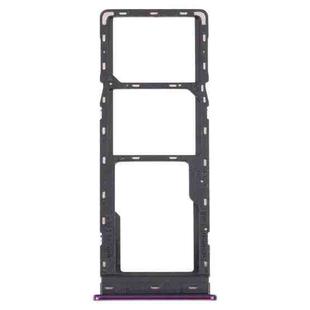 For Infinix S5 Pro X660 X660C X660B SIM Card Tray + SIM Card Tray + Micro SD Card Tray (Purple)