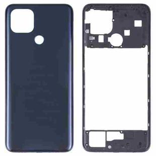 For OPPO A15/A15S/A35 Battery Back Cover with Middle Frame (Black)