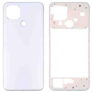 For OPPO A15/A15S/A35 Battery Back Cover with Middle Frame (White)