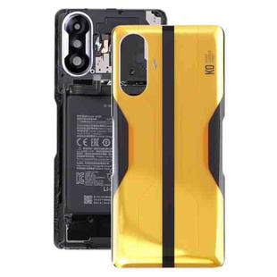 Glass Battery Back Cover for Xiaomi Redmi K40 Gaming(Yellow)