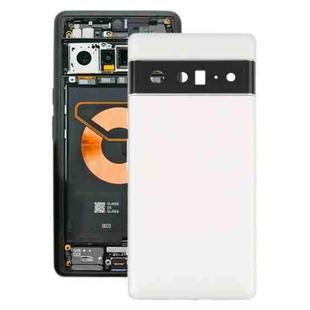 For Google Pixel 6 Pro Battery Back Cover with Middle Frame(White)