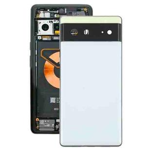 For Google Pixel 6 Battery Back Cover with Middle Frame(White)