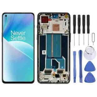 AMOLED LCD Screen for OnePlus Nord 2T CPH2399 CPH2401 Digitizer Full Assembly with Frame (Black)