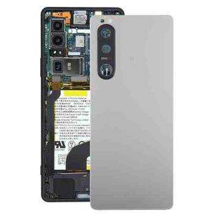 For Sony Xperia 5 III Original Battery Back Cover with Camera Lens Cover(Silver)