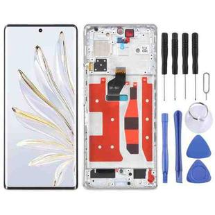 Original LCD Screen For Honor 70 Digitizer Full Assembly with Frame(Gold)