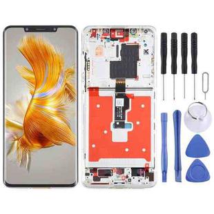 For Huawei Mate 50 Pro Original LCD Screen Digitizer Full Assembly with Frame (Silver)
