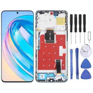 Original LCD Screen For Honor X8a Digitizer Full Assembly with Frame(Blue)