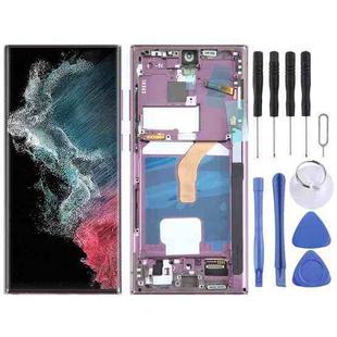 For Samsung Galaxy S22 Ultra 5G SM-S908B EU Edition 6.78 inch OLED  LCD Screen Digitizer Full Assembly with Frame (Purple)