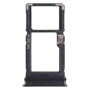 For Motorola One 5G Ace SIM Card Tray + Micro SD Card Tray (Black)
