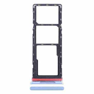 For Infinix Hot 12i X665B SIM Card Tray + SIM Card Tray + Micro SD Card Tray (Blue)