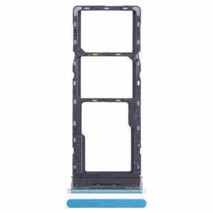 For Infinix Hot 12 Play SIM Card Tray + SIM Card Tray + Micro SD Card Tray (Blue)