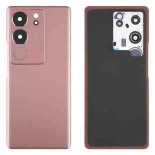 For vivo V29 Original Battery Back Cover with Camera Lens Cover(Purple Red)