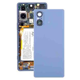 For Sony Xperia 5 V Battery Back Cover with Camera Lens Cover(Blue)