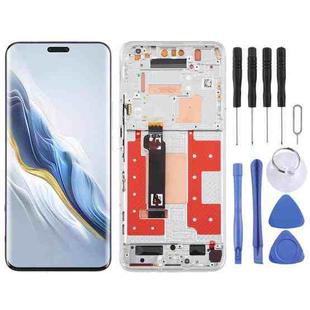 For Honor Magic6 Pro Original LCD Screen Digitizer Full Assembly with Frame (Silver)