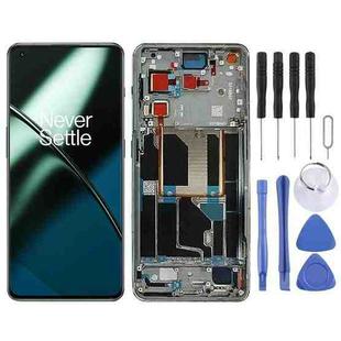 For OnePlus 11 PHB110 CPH2449 CPH2447 Original AMOLED LCD Screen Digitizer Full Assembly with Frame (Gold)