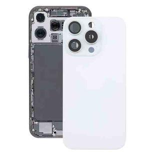 For iPhone 16 Pro Original Glass Battery Back Cover with Camera Lens Cover(White)