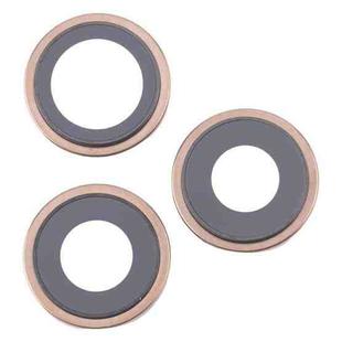 For iPhone 16 Pro Max 3pcs/Set Camera Lens Cover (Gold)