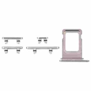 For iPhone 16 Pro Original SIM Card Tray + SIM Card Tray + Side Keys (Silver)