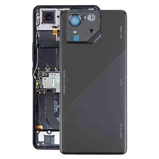For Asus ROG Phone 8 Pro AI2401 AI2401_A Global Original Glass Battery Back Cover with Camera Frame(Bright Black)