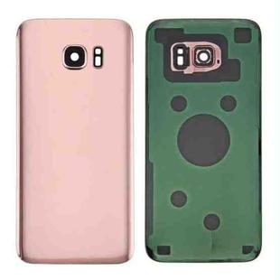 For Samsung Galaxy S7 SM-G930F Battery Back Cover with Camera Lens Cover(Rose Gold)