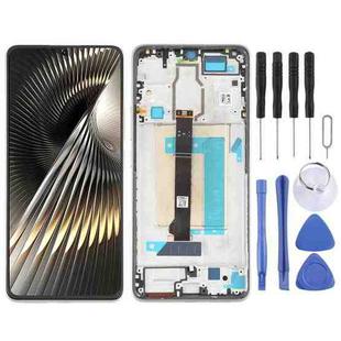 For Xiaomi Redmi Turbo 3 Original LCD Screen Digitizer Full Assembly with Frame (Silver)