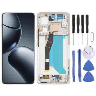 For Xiaomi 14T Pro Original LCD Screen Digitizer Full Assembly with Frame (White)