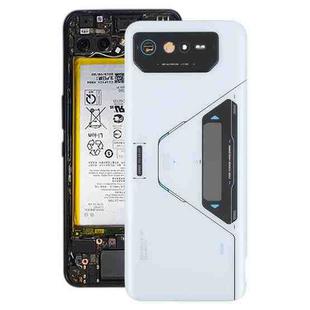 For Asus ROG Phone 6 Pro AI2201-D Glass Battery Back Cover with NFC/LCD(White)