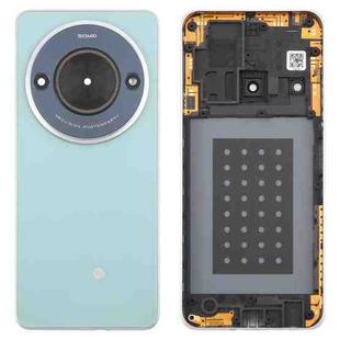 For ZTE Blade A75 5G Z2357N / Blade V60 Smart Glass Battery Back Cover with Middle Frame / Camera Lens Cover(Green)