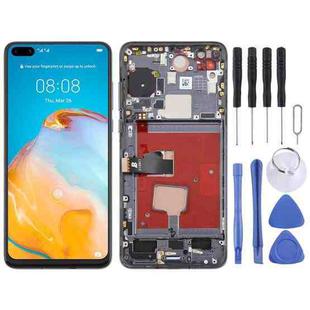 For Huawei P40 TFT LCD Screen Digitizer Full Assembly with Frame, Not Supporting Fingerprint Identification (Black)
