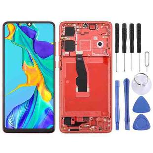 For Huawei P30 TFT LCD Screen Digitizer Full Assembly with Frame, Not Supporting Fingerprint Identification (Red)