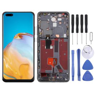 For Huawei P40 Pro TFT LCD Screen Digitizer Full Assembly with Frame, Not Supporting Fingerprint Identification (Black)