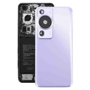 For Huawei P60 Pro Battery Back Cover with Camera Lens Cover(Purple)