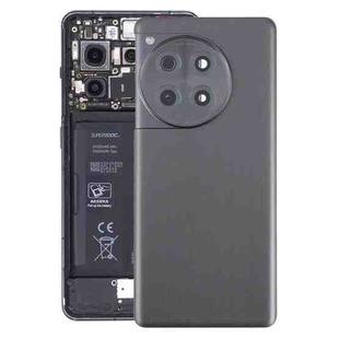 For OnePlus 12R Back Cover with Camera Lens Cover(Black)
