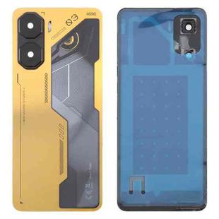 For ZTE nubia Neo 3 Plastic Battery Back Cover with Camera Lens Cover(Gold)
