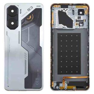 For ZTE nubia Neo 3 Plastic Battery Back Cover with Middle Frame / Camera Lens Cover(Silver)