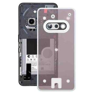 For Nothing Phone 3a A059 Glass Battery Back Cover with Camera Frame(White)