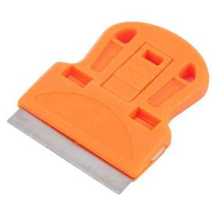 Glue Remover Squeegee Sticker Cleaner Plastic Handle Scraper(Orange)
