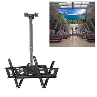 32-70 inch Universal Height & Angle Adjustable Double-sided TV Wall-mounted Ceiling Dual-use Bracket, Retractable Range: 0.5-1m