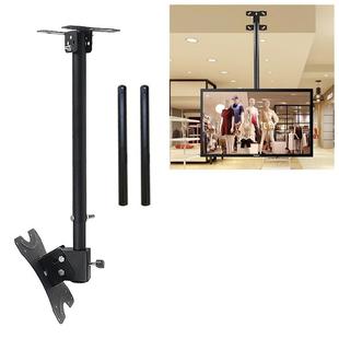 14-42 inch Universal Height & Angle Adjustable Single Screen TV Wall-mounted Ceiling Dual-use Bracket, Retractable Range: 0.5-3m