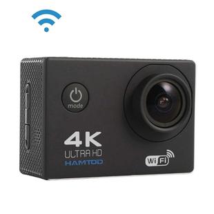 HAMTOD H9A HD 4K WiFi Sport Camera with Waterproof Case, Generalplus 4247, 2.0 inch LCD Screen, 120 Degree Wide Angle Lens (Black)