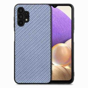 For Samsung Galaxy A32 5G Carbon Fiber Texture Leather Back Cover Phone Case(Blue)