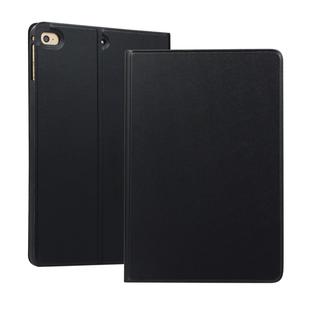 Solid Color Elastic Holster Horizontal Flip Leather Case for iPad mini 4 / mini 5, with Holder & Sleep / Wake-up Function(Black)