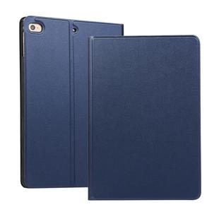 Solid Color Elastic Holster Horizontal Flip Leather Case for iPad mini 4 / mini 5, with Holder & Sleep / Wake-up Function(Dark Blue)