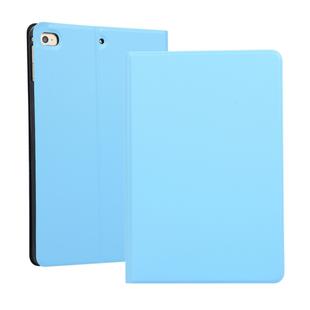 Solid color elastic holster left and right for iPad mini 4 / mini 5, with stand with sleep function(Light blue)