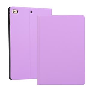 Solid Color Elastic Holster Horizontal Flip Leather Case for iPad mini 4 / mini 5, with Holder & Sleep / Wake-up Function(Purple)